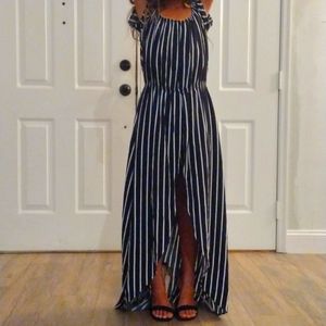 A black and white romper